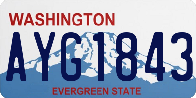WA license plate AYG1843