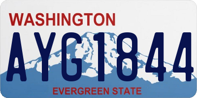 WA license plate AYG1844