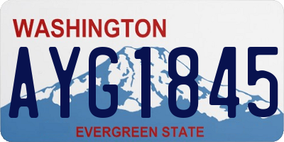 WA license plate AYG1845
