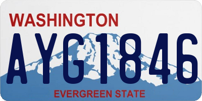 WA license plate AYG1846