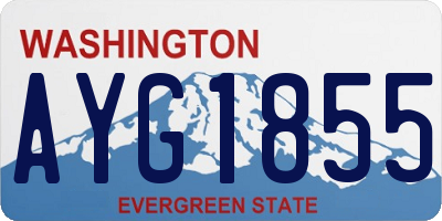 WA license plate AYG1855