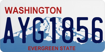 WA license plate AYG1856