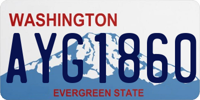 WA license plate AYG1860