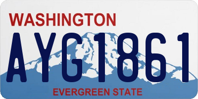 WA license plate AYG1861