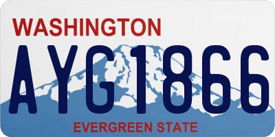 WA license plate AYG1866