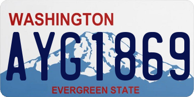 WA license plate AYG1869