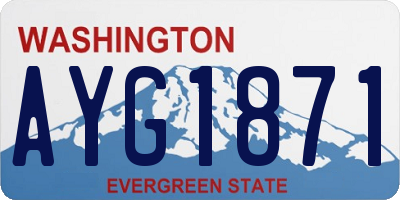 WA license plate AYG1871