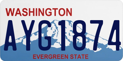 WA license plate AYG1874