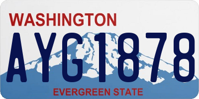WA license plate AYG1878