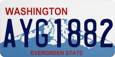 WA license plate AYG1882