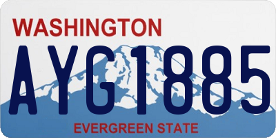 WA license plate AYG1885