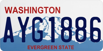 WA license plate AYG1886