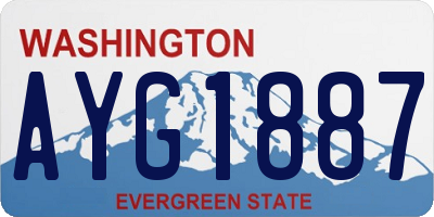 WA license plate AYG1887