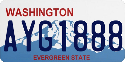 WA license plate AYG1888