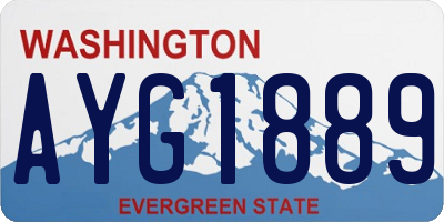 WA license plate AYG1889