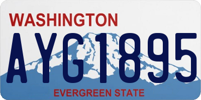 WA license plate AYG1895