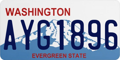 WA license plate AYG1896