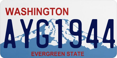 WA license plate AYG1944