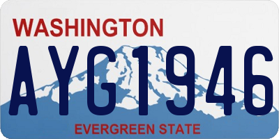 WA license plate AYG1946