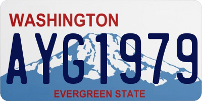 WA license plate AYG1979