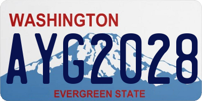 WA license plate AYG2028