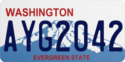 WA license plate AYG2042