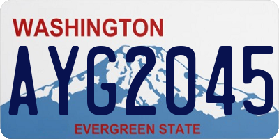 WA license plate AYG2045