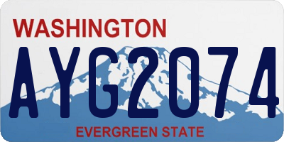 WA license plate AYG2074