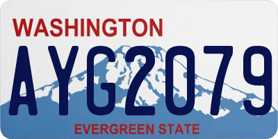 WA license plate AYG2079