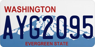 WA license plate AYG2095