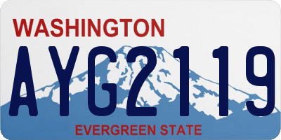WA license plate AYG2119