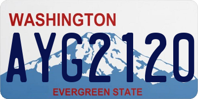 WA license plate AYG2120