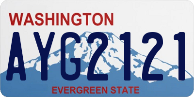 WA license plate AYG2121
