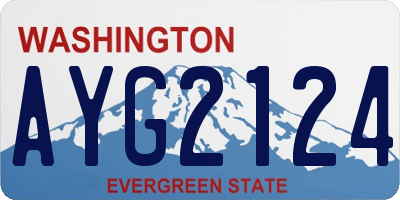 WA license plate AYG2124
