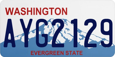 WA license plate AYG2129
