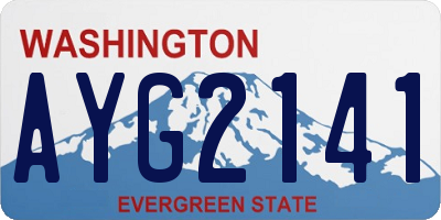 WA license plate AYG2141