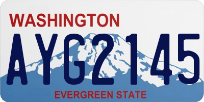 WA license plate AYG2145