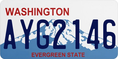 WA license plate AYG2146