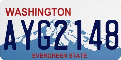 WA license plate AYG2148
