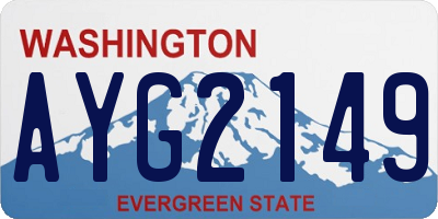 WA license plate AYG2149
