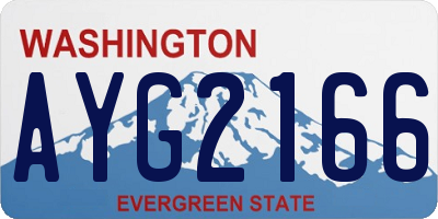 WA license plate AYG2166