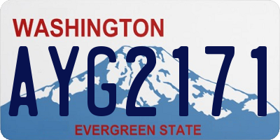 WA license plate AYG2171