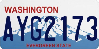 WA license plate AYG2173