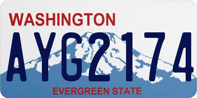 WA license plate AYG2174