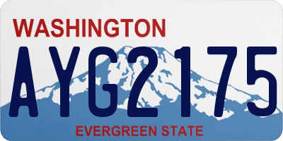 WA license plate AYG2175