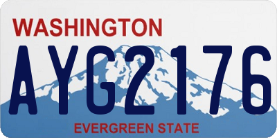 WA license plate AYG2176