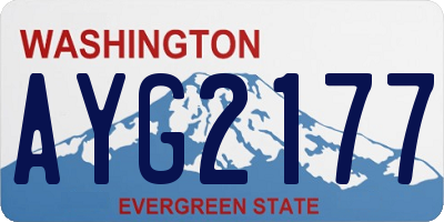 WA license plate AYG2177