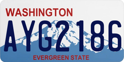WA license plate AYG2186