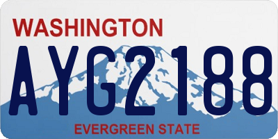 WA license plate AYG2188