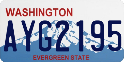 WA license plate AYG2195